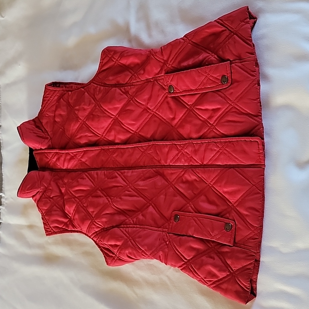 Johnston & Murphy Women's Weatherproof Fitted Vest, Color Red,  Size M